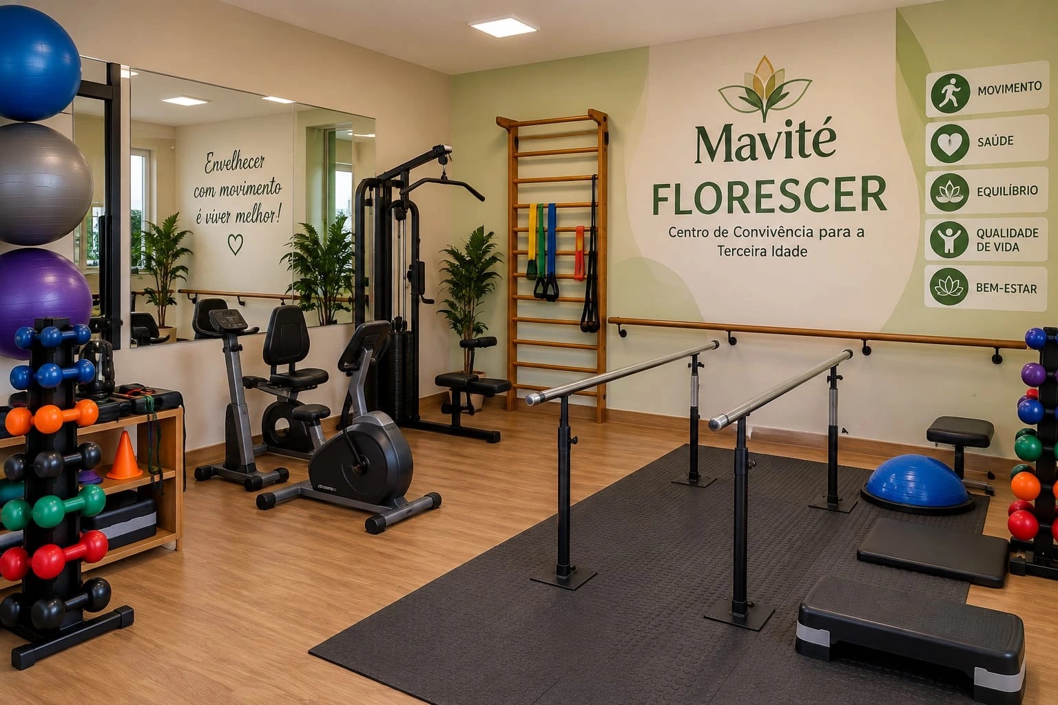 Ambiente de movimento da Mavité Florescer